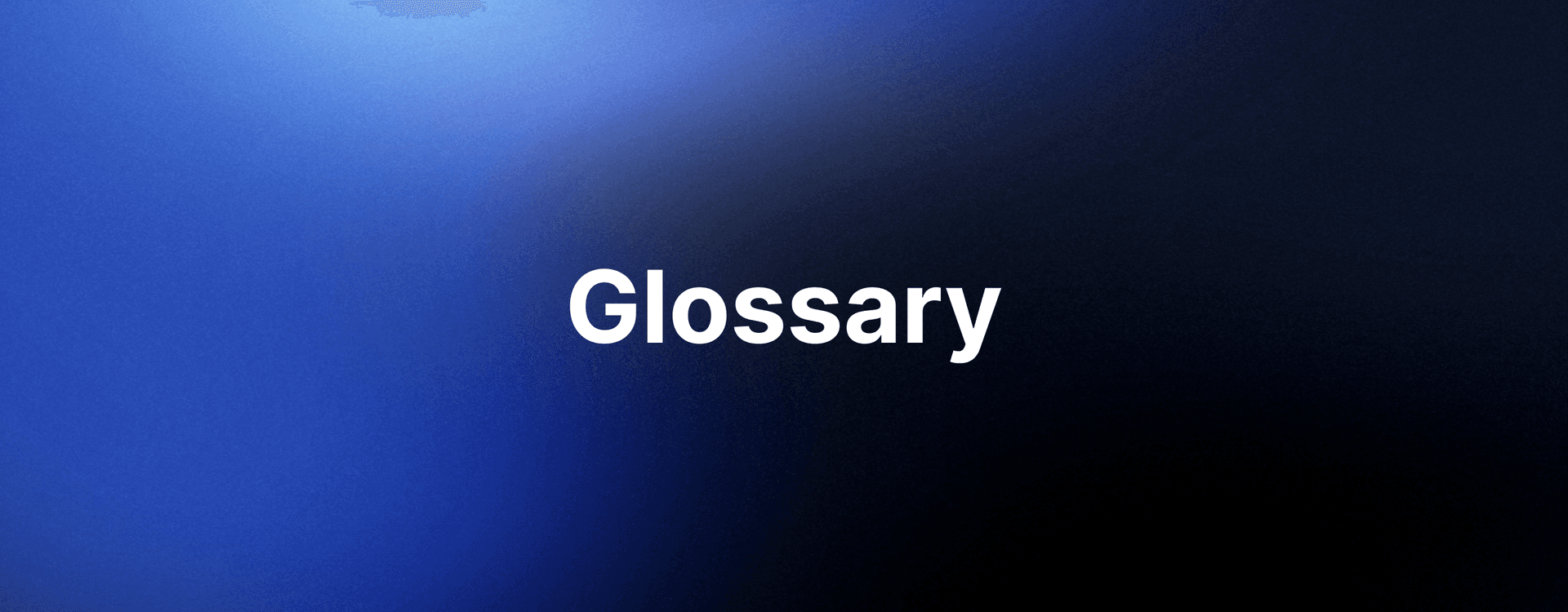 Glossary on gradient background